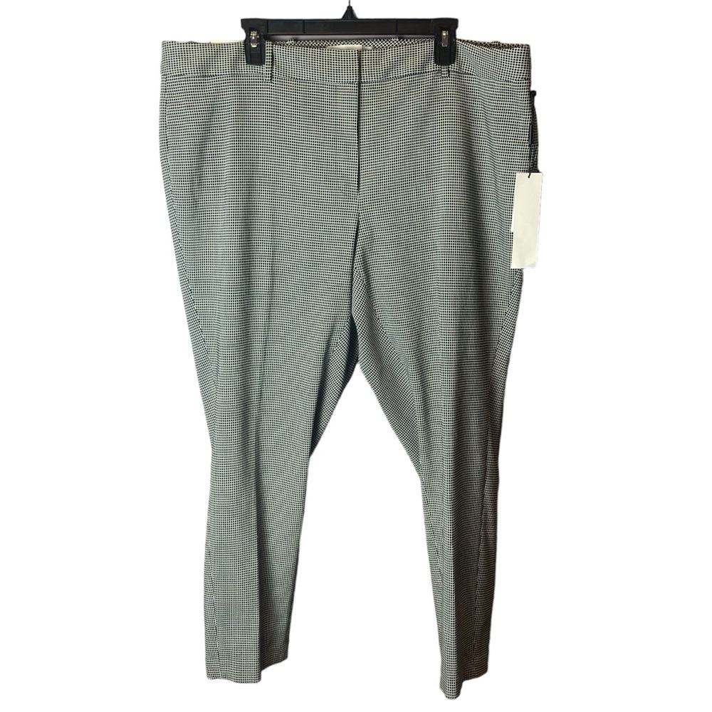 NWT Calvin Klein Black White Trouser Slim Fit Pant 18W